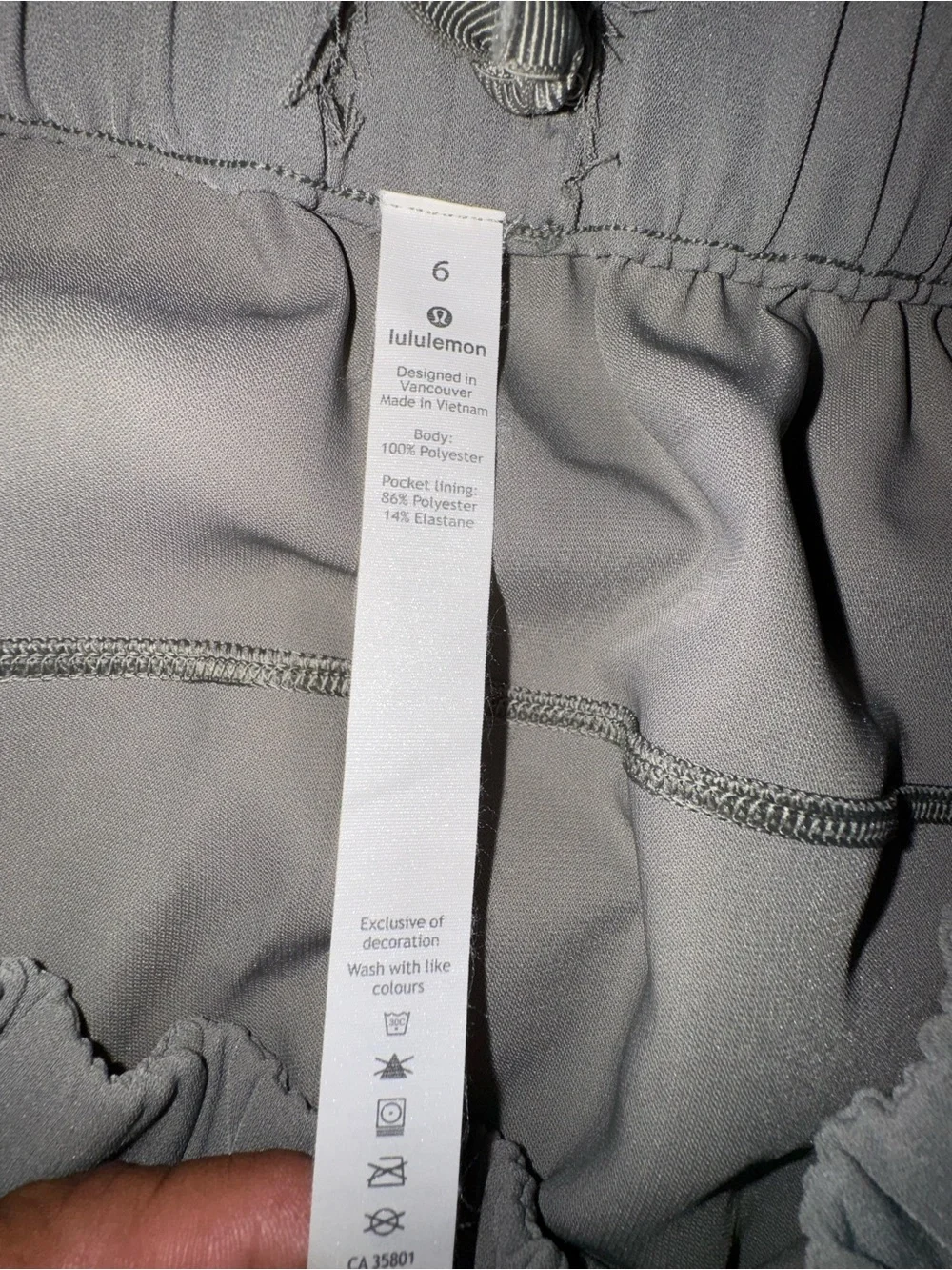 lululemon athletica Olive Drawstring Mini Skirt